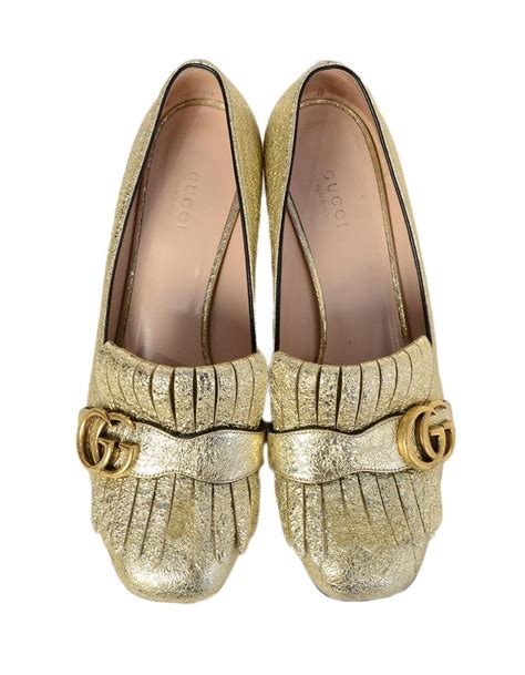 gucci loafers gold studs|Gucci loafer with heel.